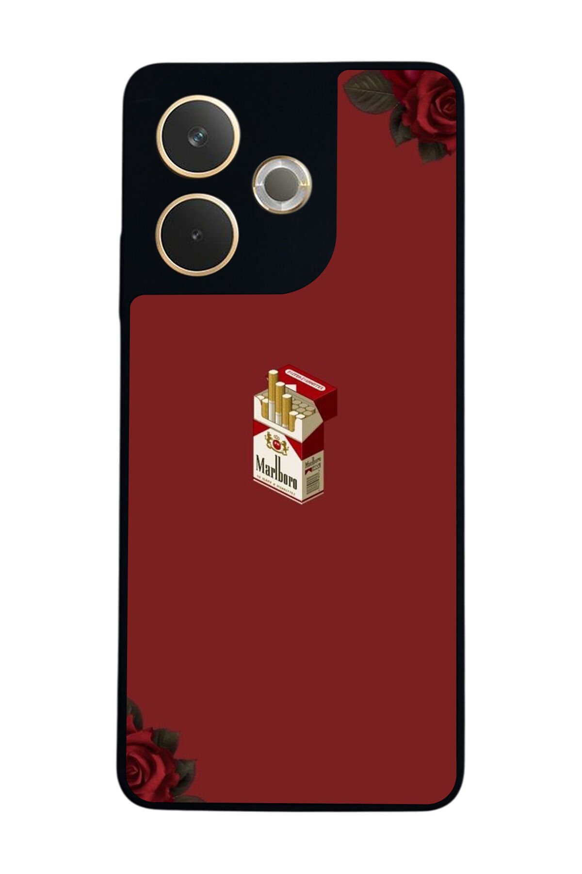 Oppo A5 Pro Uyumlu Kirmizi Tasarımlı Glossy Premium Kılıf