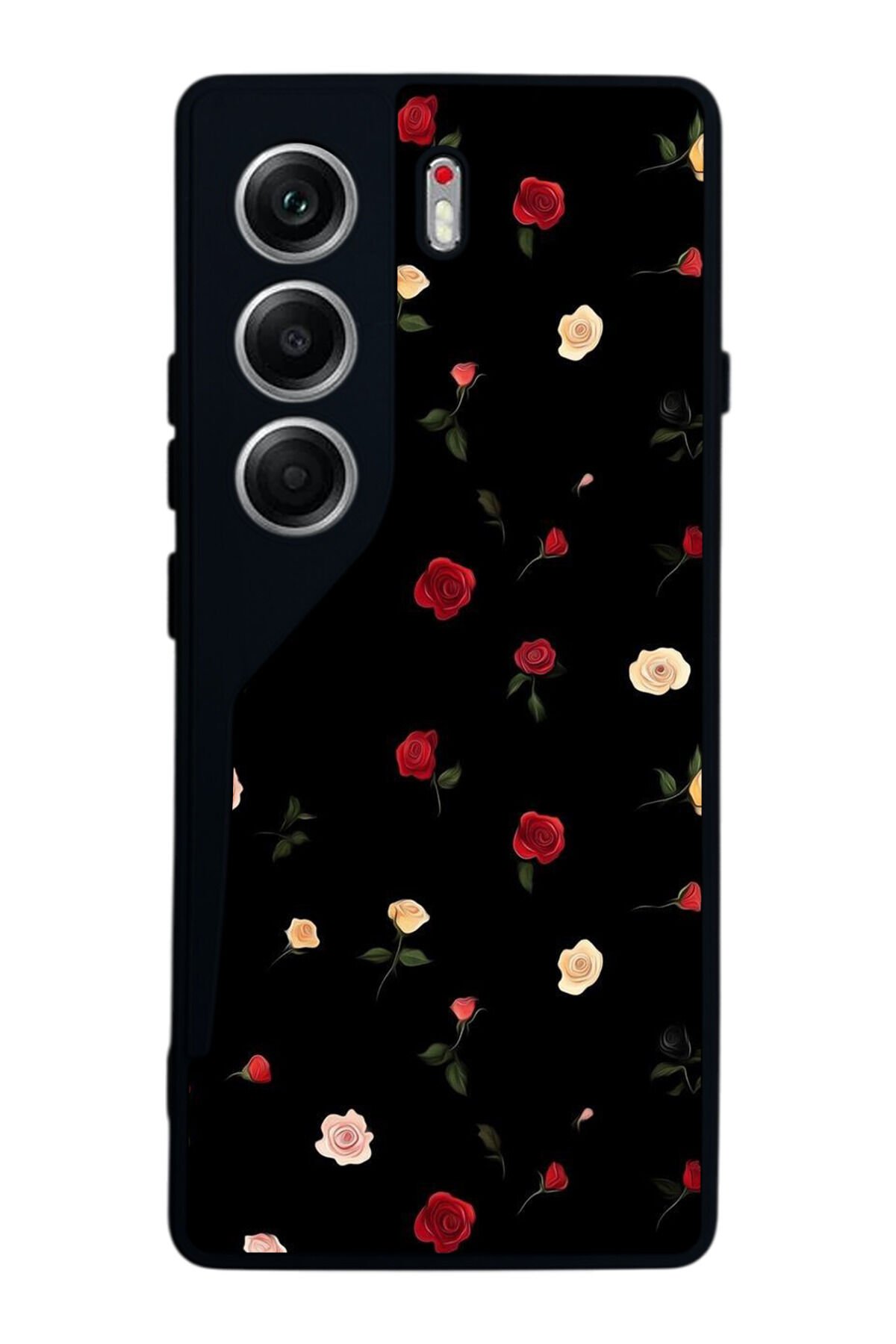 Tecno Camon 40 Uyumlu Floral Tasarımlı Glossy Premium Kılıf