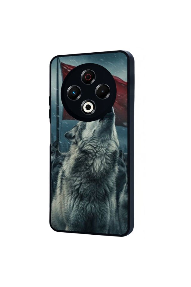 Tecno Spark 30 Uyumlu Bozkurt Tasarımlı Glossy Premium Kılıf