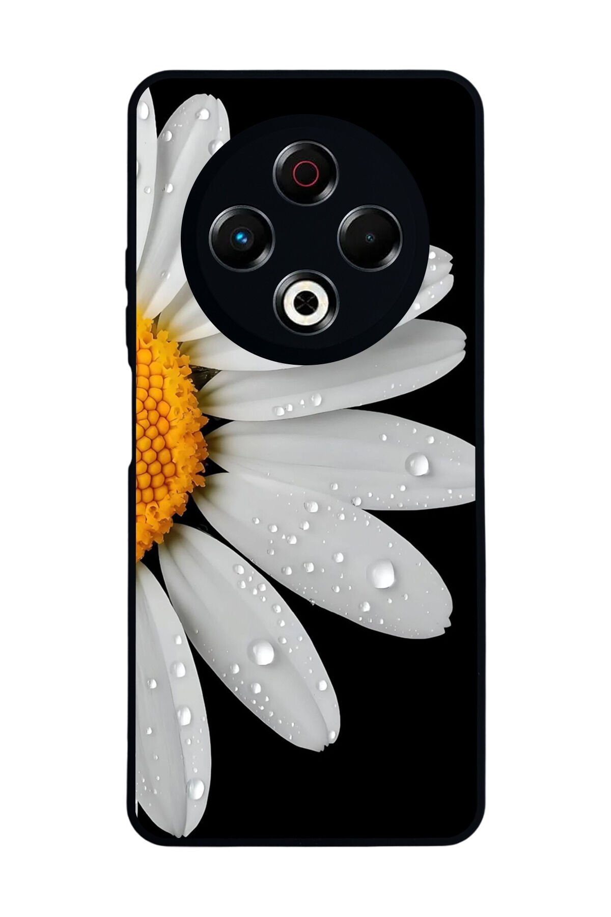 Tecno Spark 30 Uyumlu Papatya Tasarımlı Glossy Premium Kılıf