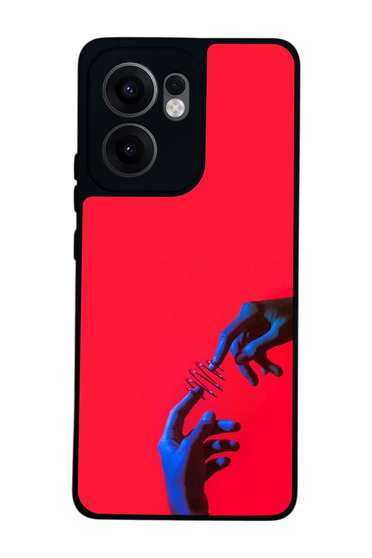 Oppo Reno 13F Uyumlu Kirmizi Tasarımlı Glossy Premium Kılıf