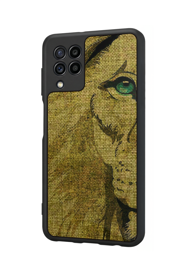 Samsung Galaxy M32 Uyumlu Aslan Tasarımlı Glossy Premium Kılıf