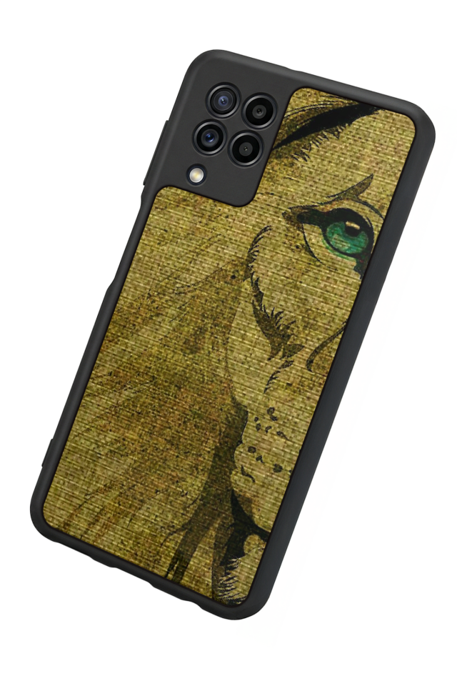 Samsung Galaxy M32 Uyumlu Aslan Tasarımlı Glossy Premium Kılıf