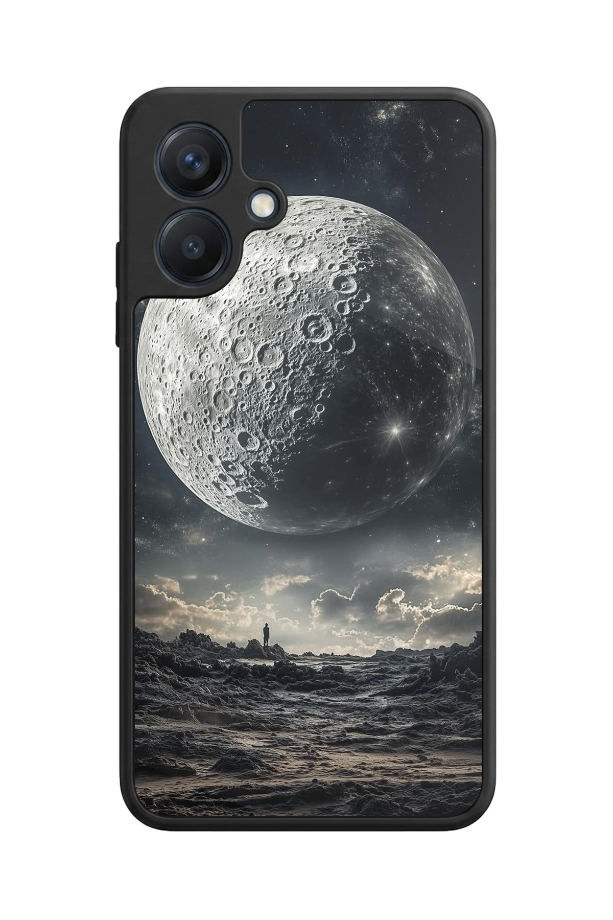 Samsung Galaxy A07 Uyumlu Ay Tasarımlı Glossy Premium Kılıf