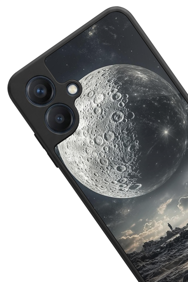 Samsung Galaxy A07 Uyumlu Ay Tasarımlı Glossy Premium Kılıf