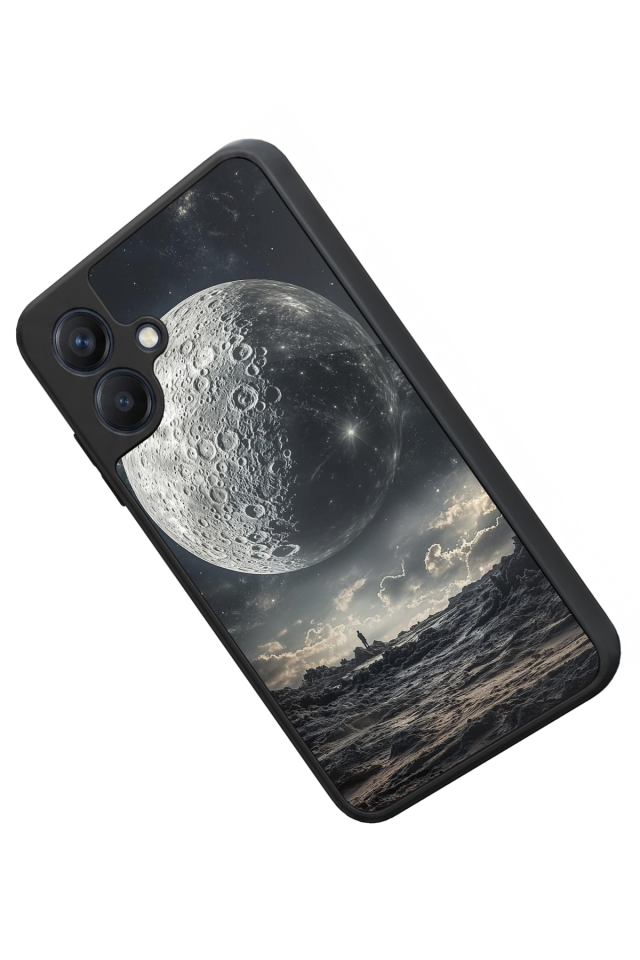 Samsung Galaxy A07 Uyumlu Ay Tasarımlı Glossy Premium Kılıf