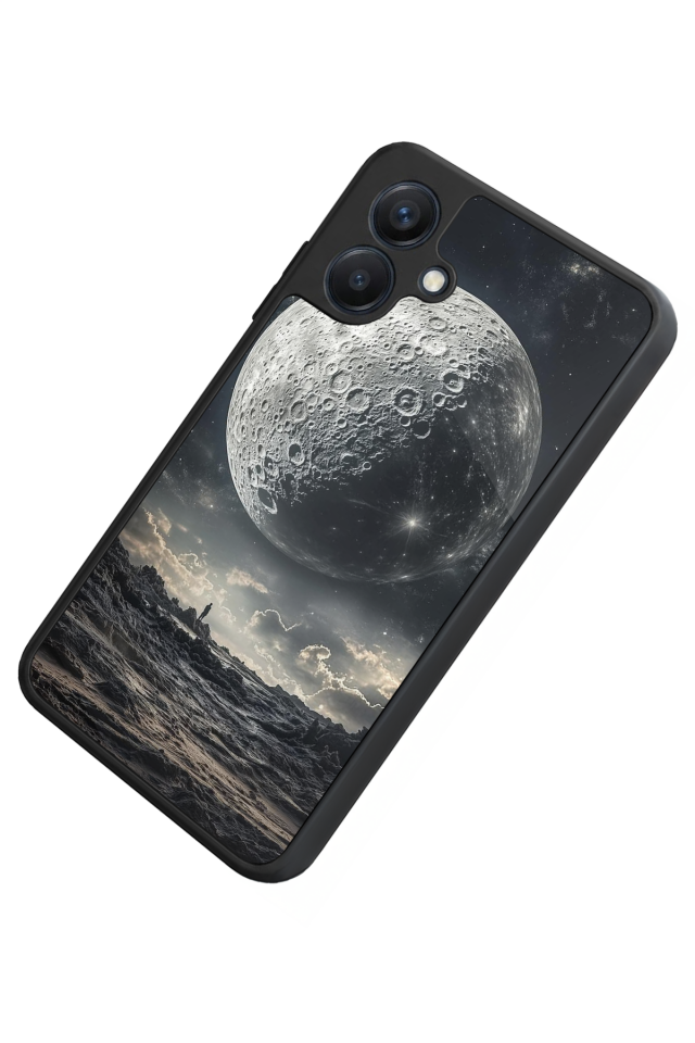 Samsung Galaxy A07 Uyumlu Ay Tasarımlı Glossy Premium Kılıf