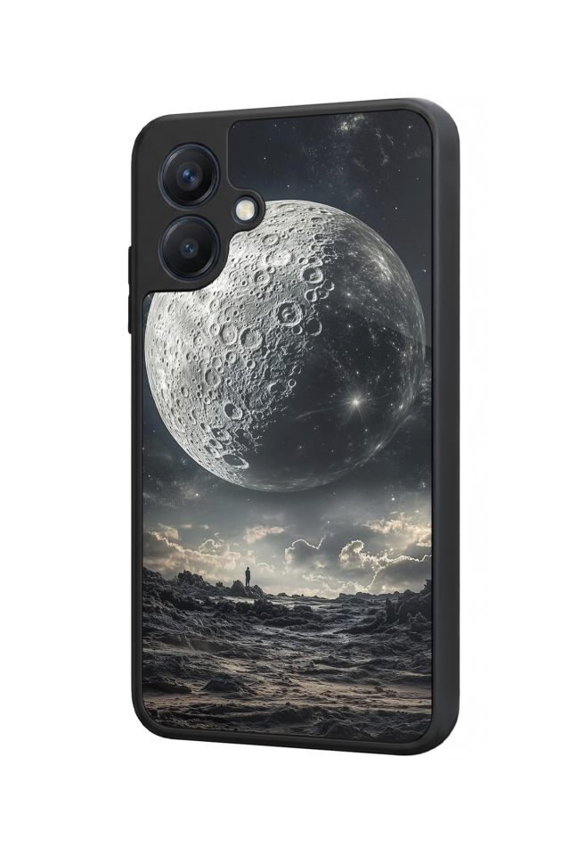 Samsung Galaxy A07 Uyumlu Ay Tasarımlı Glossy Premium Kılıf