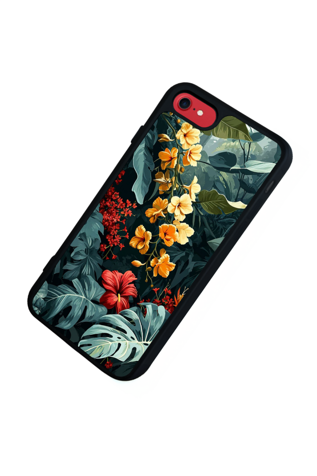 iPhone SE Uyumlu Botanik Tasarımlı Glossy Premium Kılıf