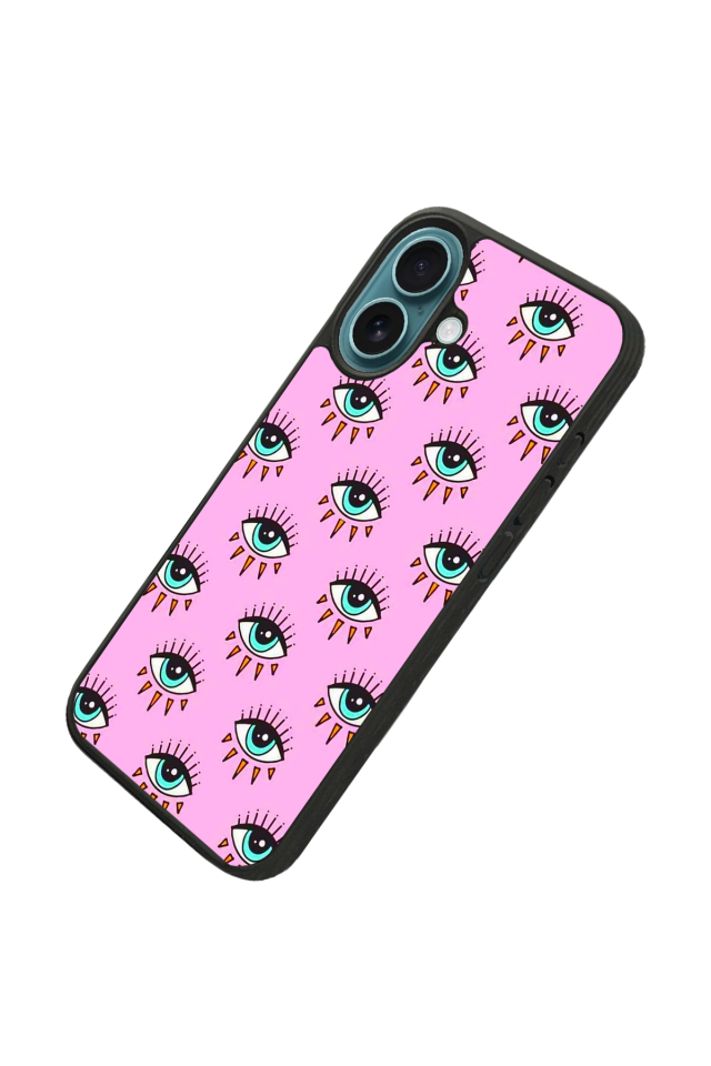 iPhone 16 Uyumlu Göz Tasarımlı Glossy Premium Kılıf
