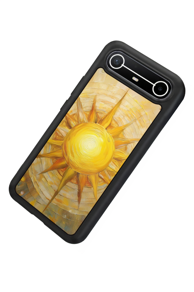 Tecno Spark Slim 5G Uyumlu Güneş Tasarımlı Glossy Premium Kılıf