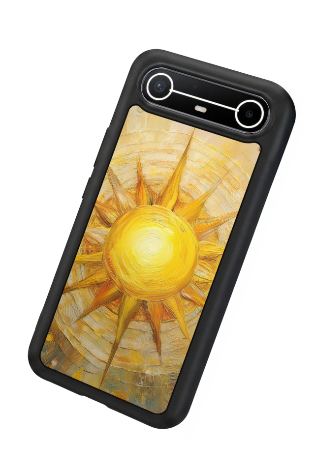 Tecno Spark Slim 5G Uyumlu Güneş Tasarımlı Glossy Premium Kılıf