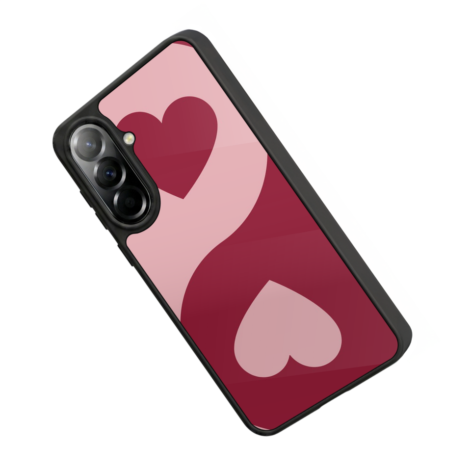 Samsung Galaxy A37 Uyumlu Kalp Love Tasarımlı Glossy Premium Kılıf