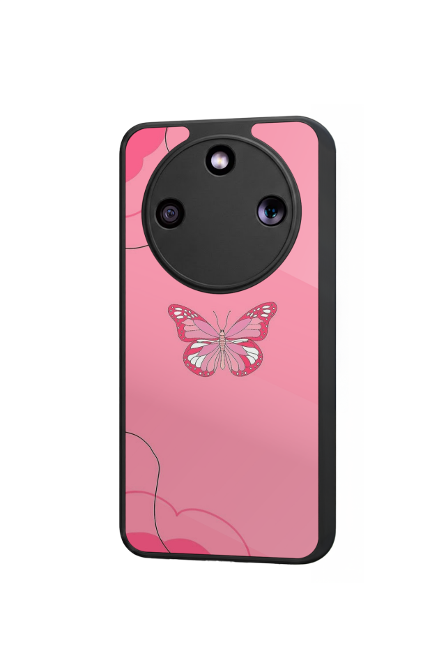 Honor Magic 8 Lite Uyumlu Kelebek Tasarımlı Glossy Premium Kılıf