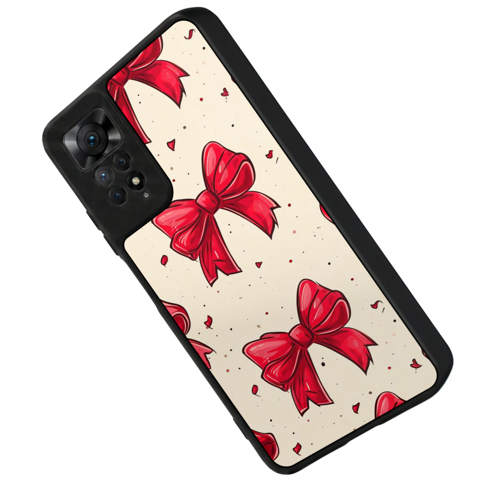 Xiaomi Redmi Note 12 Pro Uyumlu Kurdele Tasarımlı Glossy Premium Kılıf