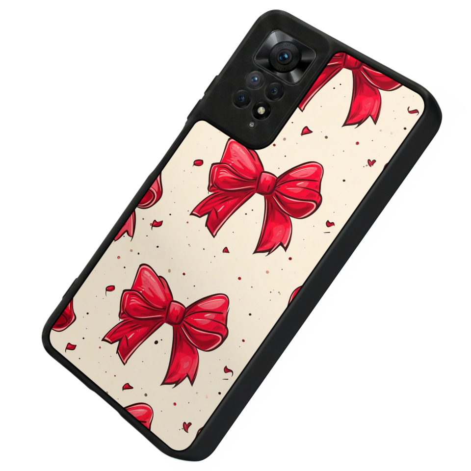 Xiaomi Redmi Note 12 Pro Uyumlu Kurdele Tasarımlı Glossy Premium Kılıf