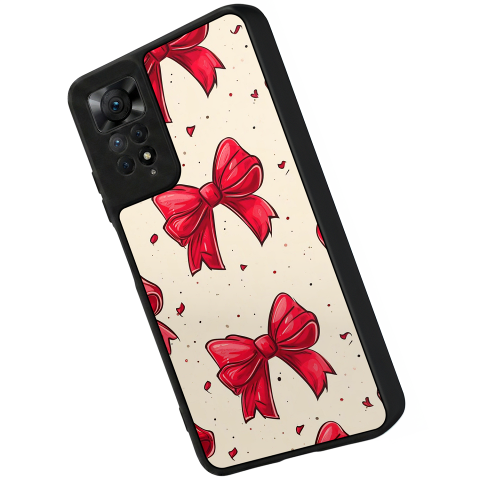 Xiaomi Redmi Note 12 Pro Uyumlu Kurdele Tasarımlı Glossy Premium Kılıf