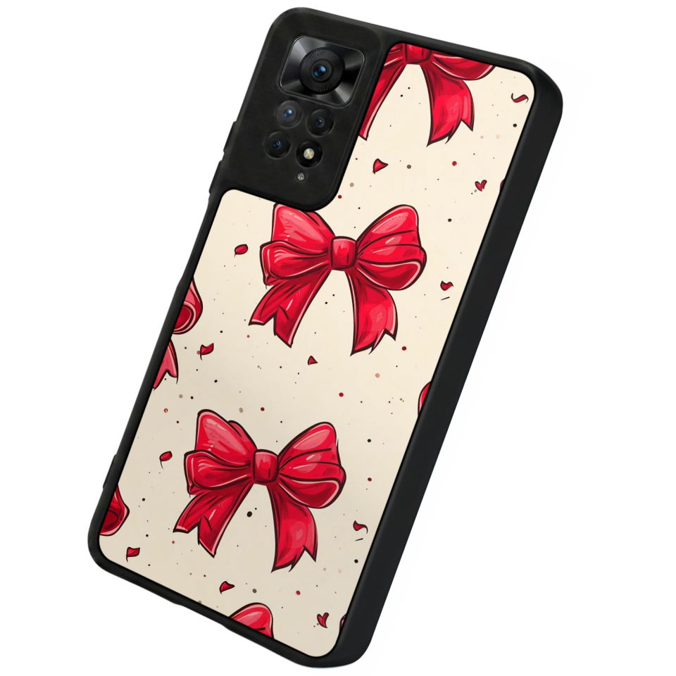 Xiaomi Redmi Note 12 Pro Uyumlu Kurdele Tasarımlı Glossy Premium Kılıf