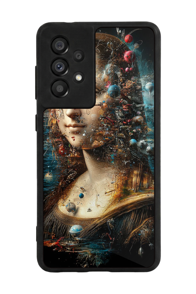 Samsung Galaxy A73 Uyumlu Monalisa Tasarımlı Glossy Premium Kılıf