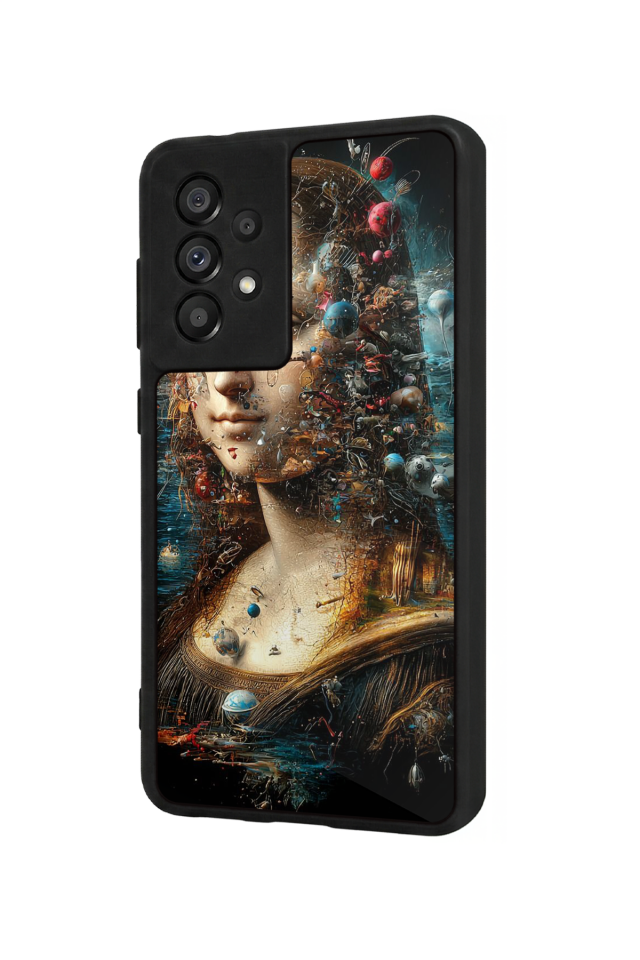 Samsung Galaxy A73 Uyumlu Monalisa Tasarımlı Glossy Premium Kılıf