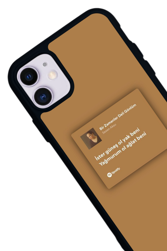 iPhone 11 Uyumlu Sarki Sozleri Tasarımlı Glossy Premium Kılıf