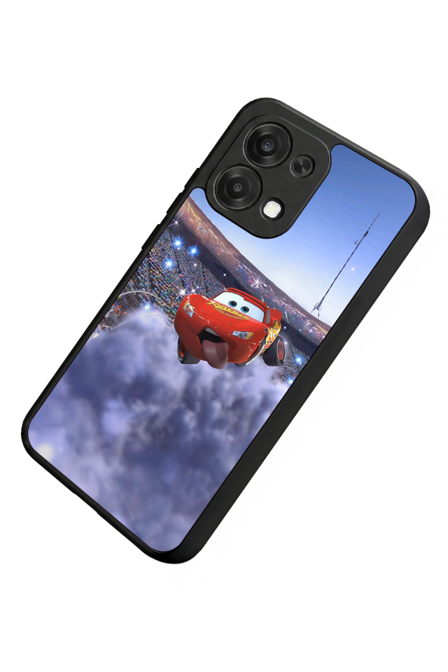 Oppo A6 Pro Uyumlu Şimsek McQueen Tasarımlı Glossy Premium Kılıf