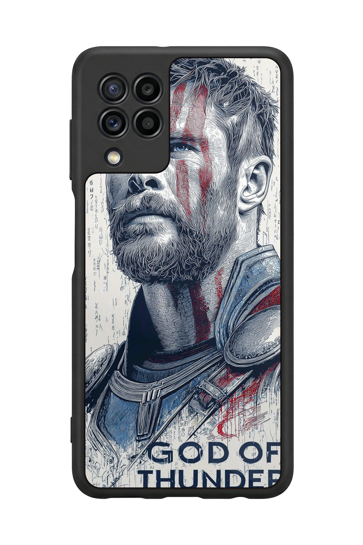 Samsung Galaxy M32 Uyumlu Thor Tasarımlı Glossy Premium Kılıf