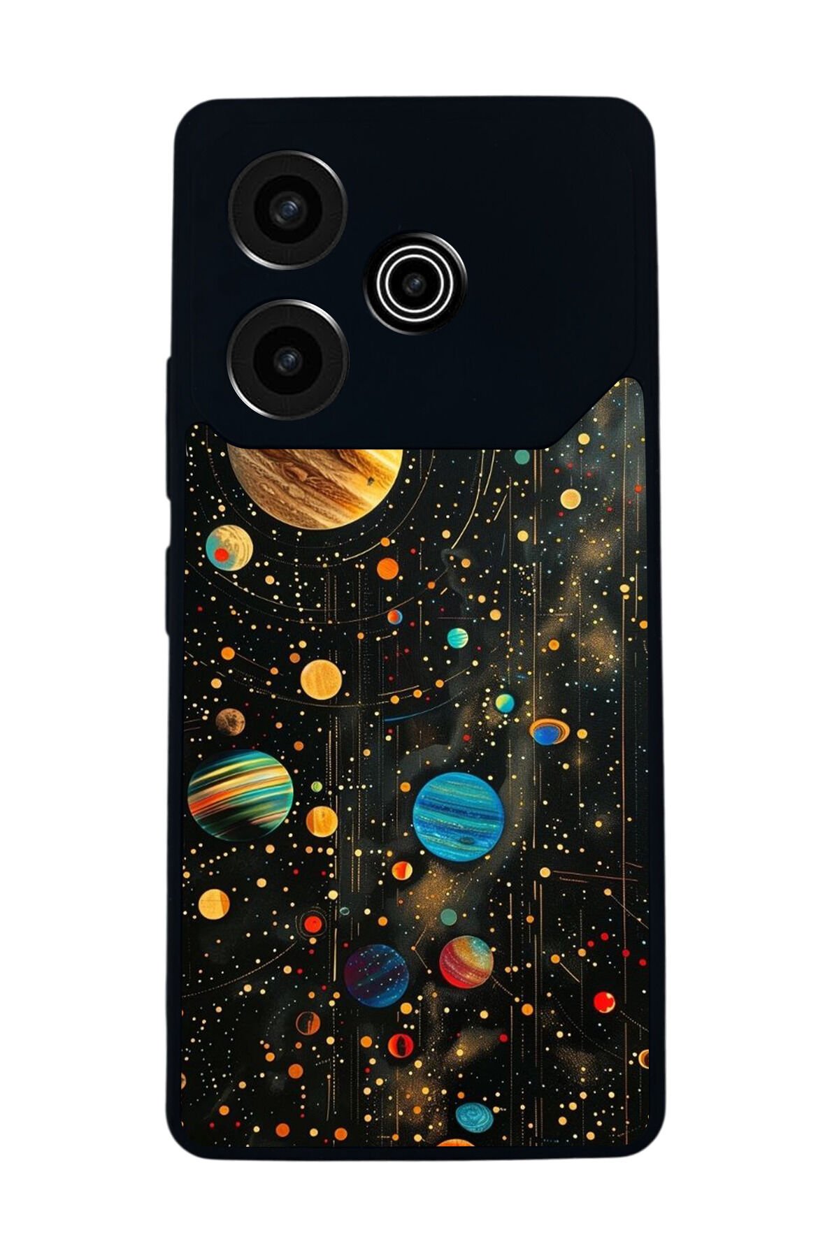 Tecno Pova 6 Uyumlu Uzay Tasarımlı Glossy Premium Kılıf