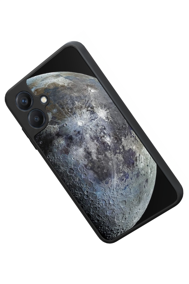 Samsung Galaxy A07 Uyumlu Ay Tasarımlı Glossy Premium Kılıf