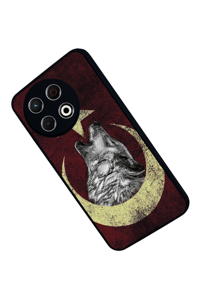 Tecno Spark 30 Pro Uyumlu Bozkurt Tasarımlı Glossy Premium Kılıf