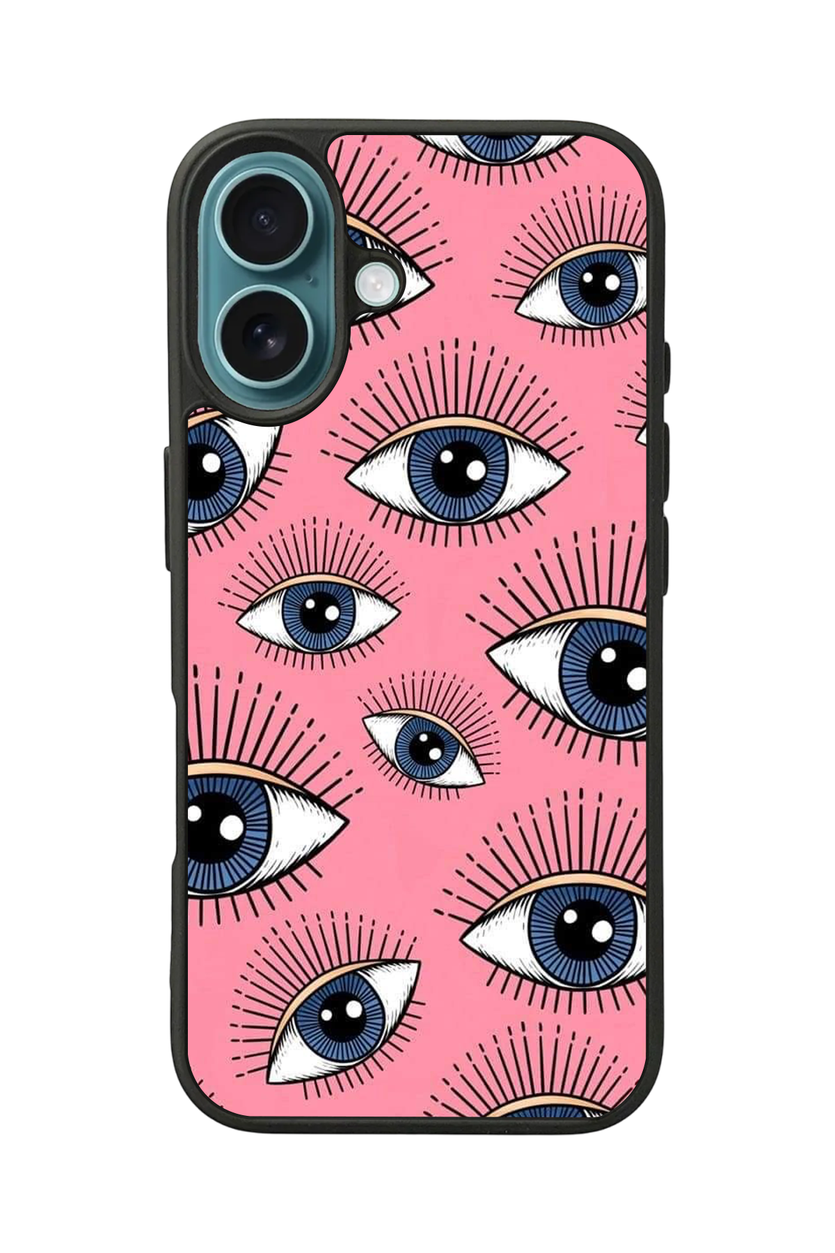 iPhone 16 Uyumlu Göz Tasarımlı Glossy Premium Kılıf
