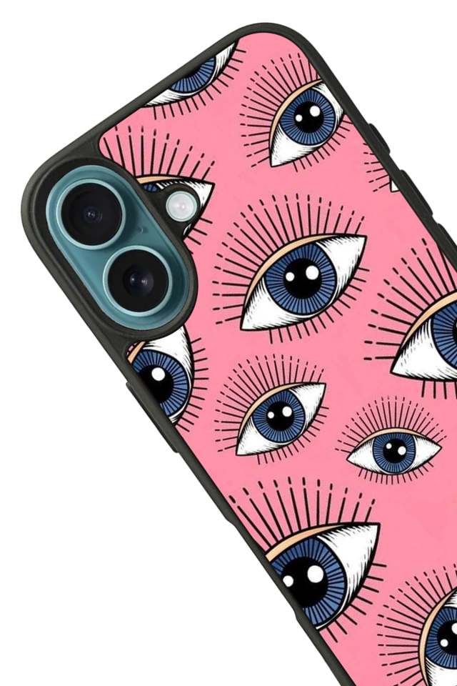 iPhone 16 Uyumlu Göz Tasarımlı Glossy Premium Kılıf