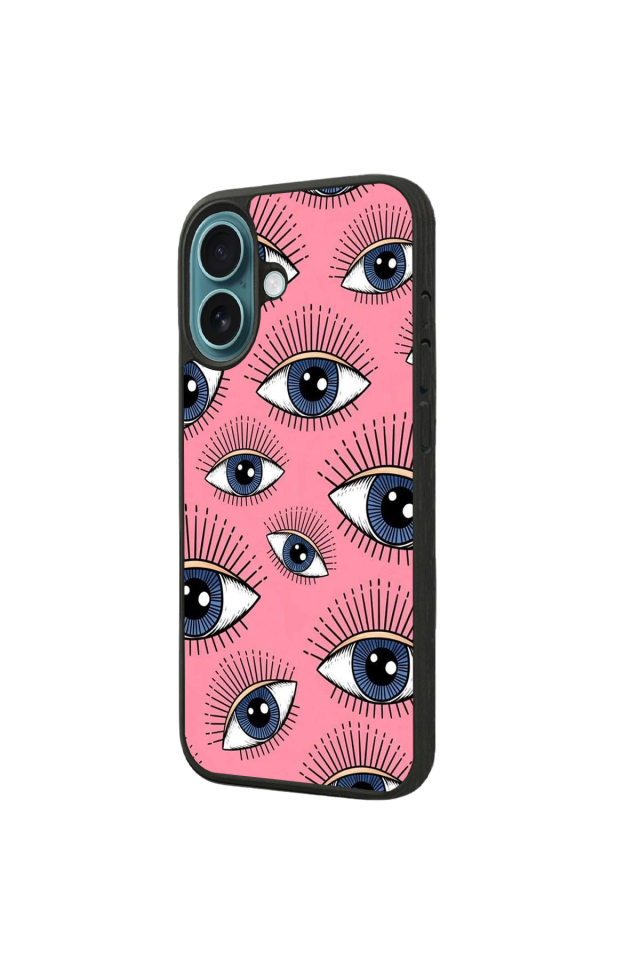 iPhone 16 Uyumlu Göz Tasarımlı Glossy Premium Kılıf