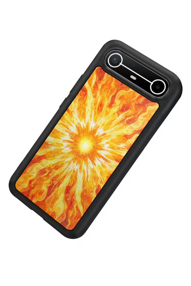 Tecno Spark Slim 5G Uyumlu Güneş Tasarımlı Glossy Premium Kılıf