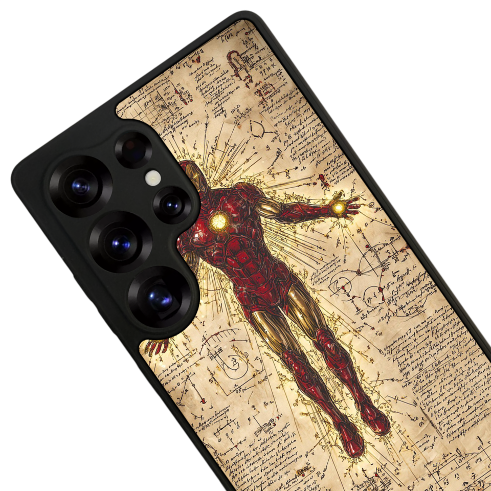 Samsung Galaxy S25 Ultra Uyumlu  Iron Man ( Demir Adam ) Tasarımlı Glossy Premium Kılıf