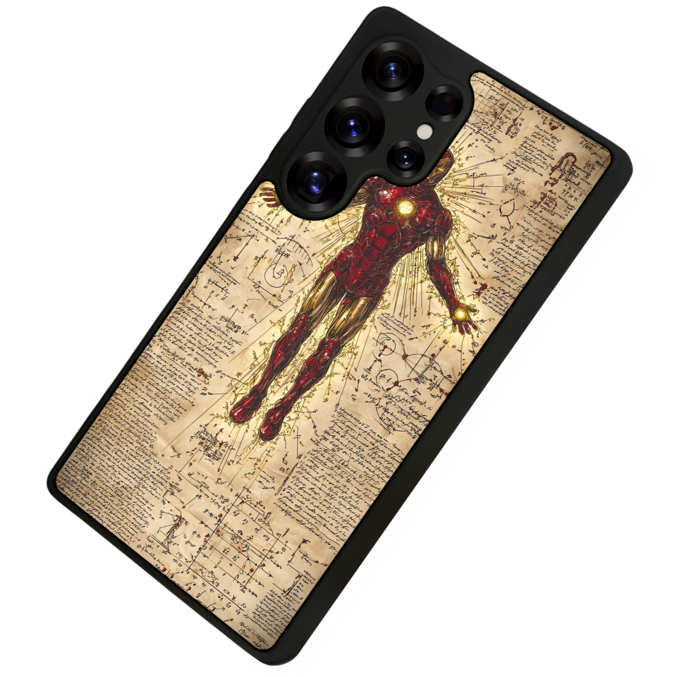 Samsung Galaxy S25 Ultra Uyumlu  Iron Man ( Demir Adam ) Tasarımlı Glossy Premium Kılıf