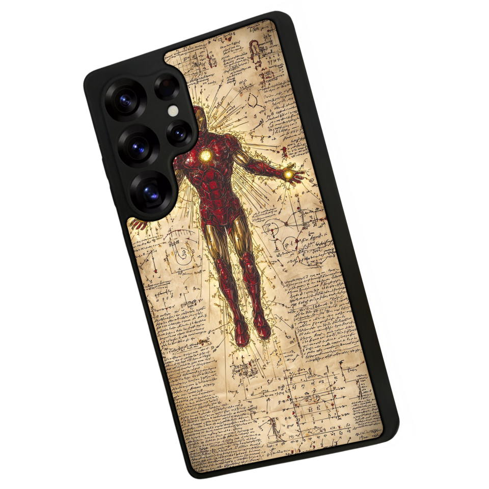 Samsung Galaxy S25 Ultra Uyumlu  Iron Man ( Demir Adam ) Tasarımlı Glossy Premium Kılıf