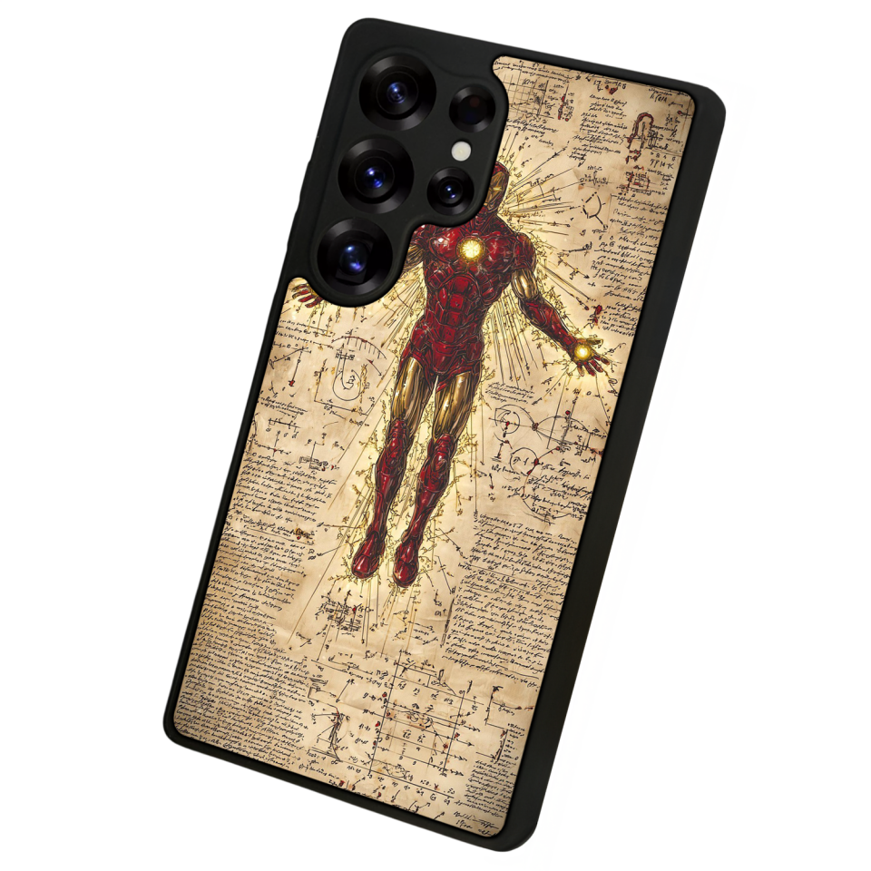 Samsung Galaxy S25 Ultra Uyumlu  Iron Man ( Demir Adam ) Tasarımlı Glossy Premium Kılıf