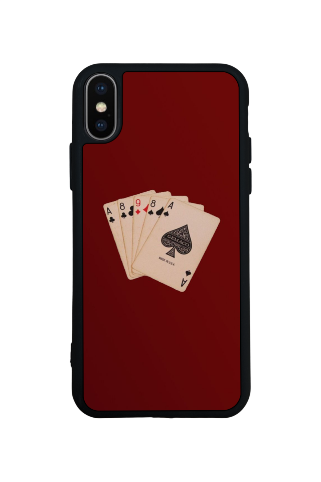 iPhone X/ XS Uyumlu Kart Tasarımlı Glossy Premium Kılıf