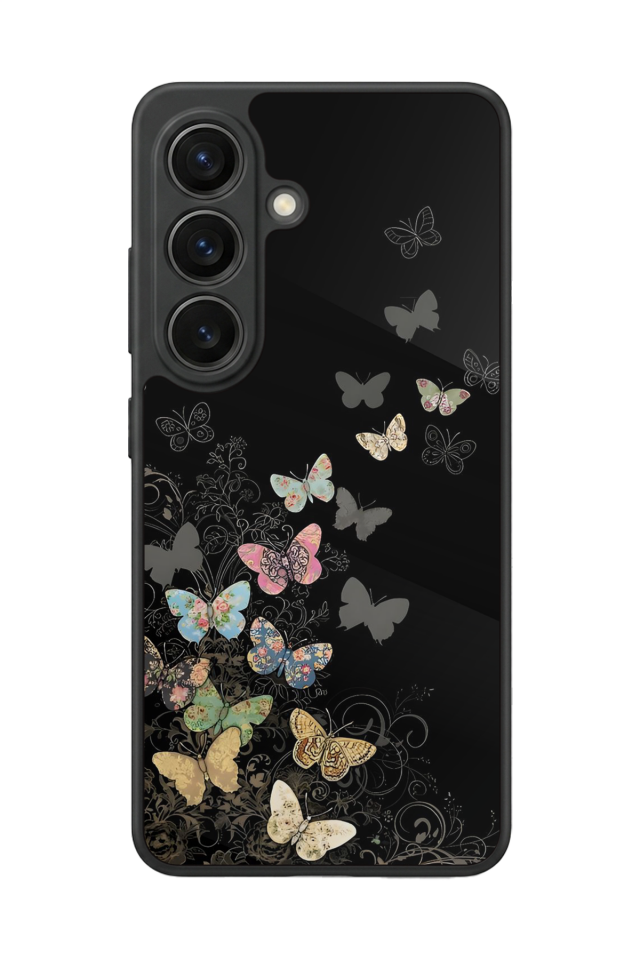 Samsung Galaxy S26 Uyumlu Kelebek Tasarımlı Glossy Premium Kılıf