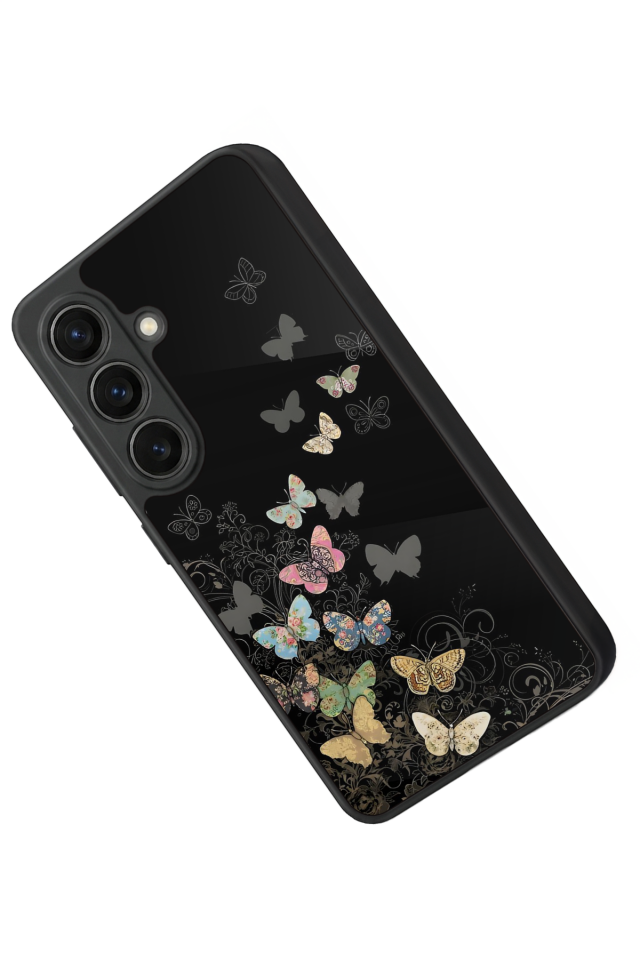 Samsung Galaxy S26 Uyumlu Kelebek Tasarımlı Glossy Premium Kılıf