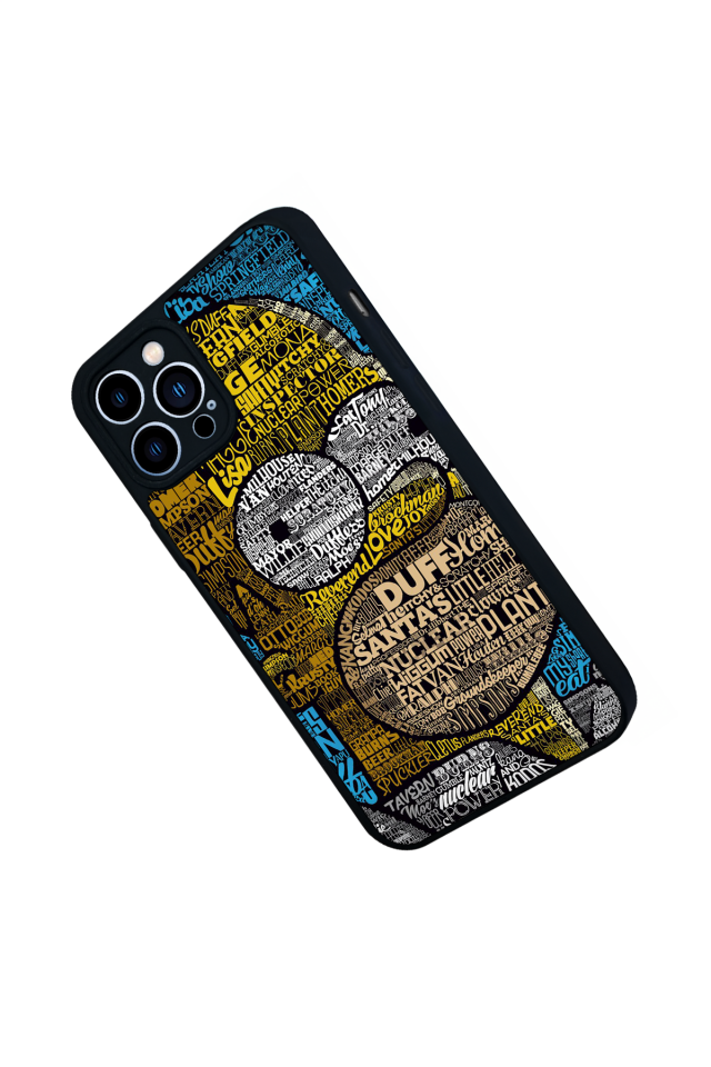 iPhone 12 Pro Max Uyumlu The Simpsons Tasarımlı Glossy Premium Kılıf