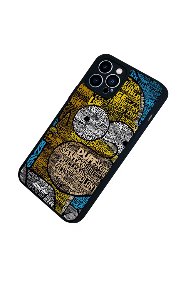 iPhone 12 Pro Max Uyumlu The Simpsons Tasarımlı Glossy Premium Kılıf