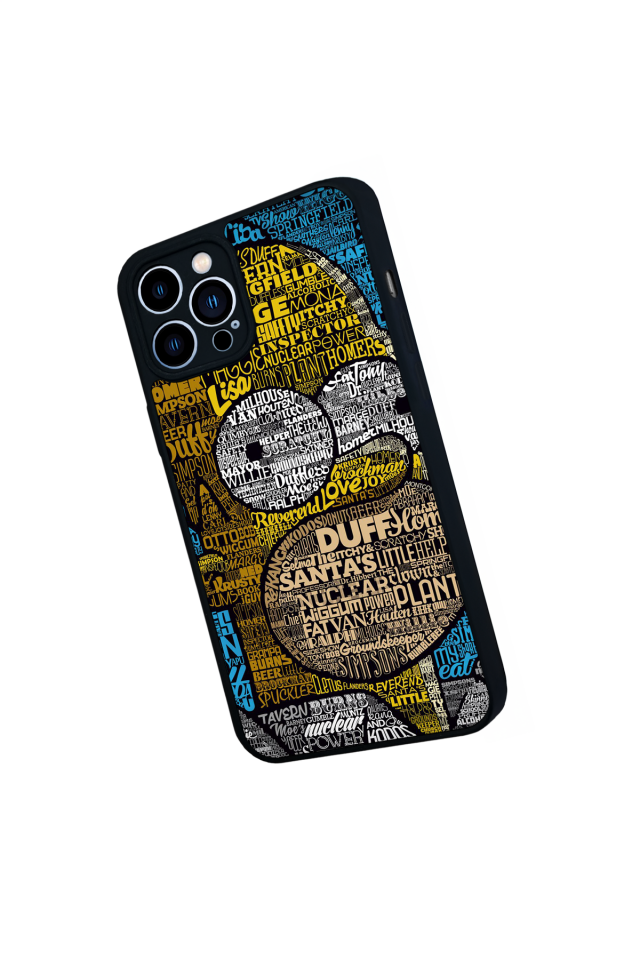 iPhone 12 Pro Max Uyumlu The Simpsons Tasarımlı Glossy Premium Kılıf