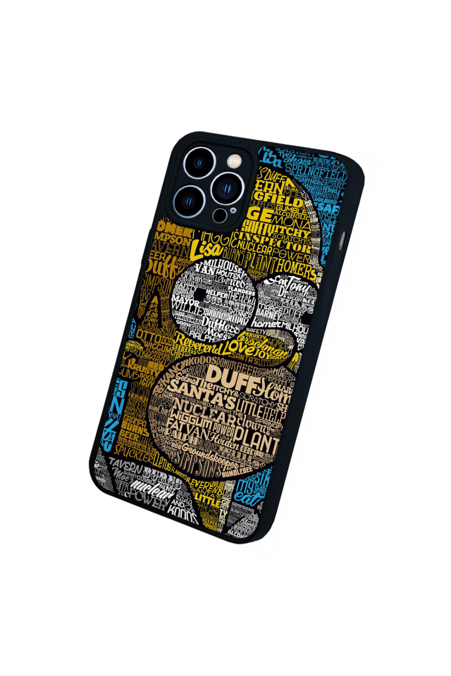 iPhone 12 Pro Max Uyumlu The Simpsons Tasarımlı Glossy Premium Kılıf
