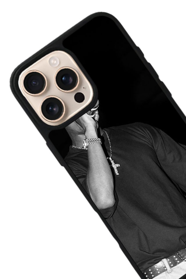iPhone 16 Pro Uyumlu Tupac Tasarımlı Glossy Premium Kılıf