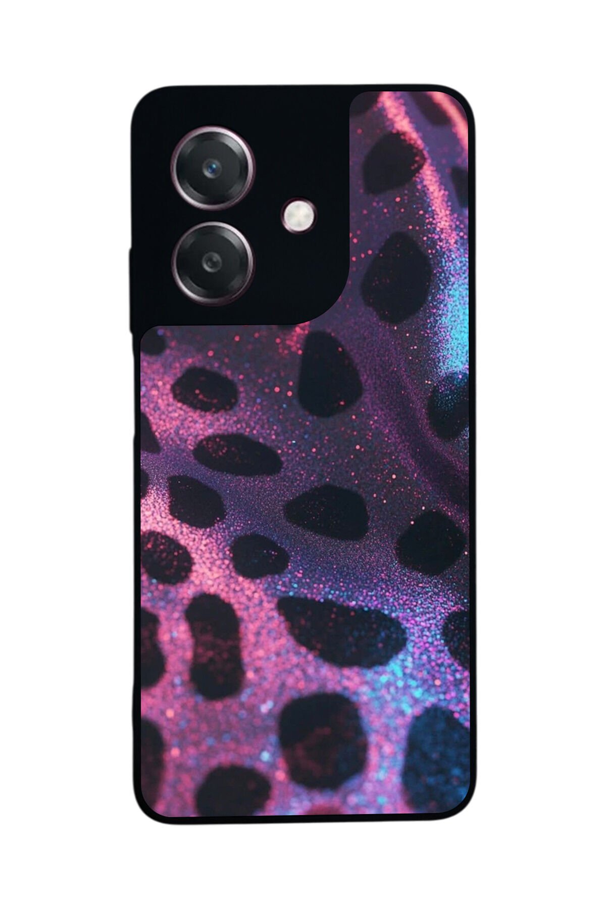 Oppo A3 5G Uyumlu Hologram Leopar Tasarımlı Glossy Premium Kılıf