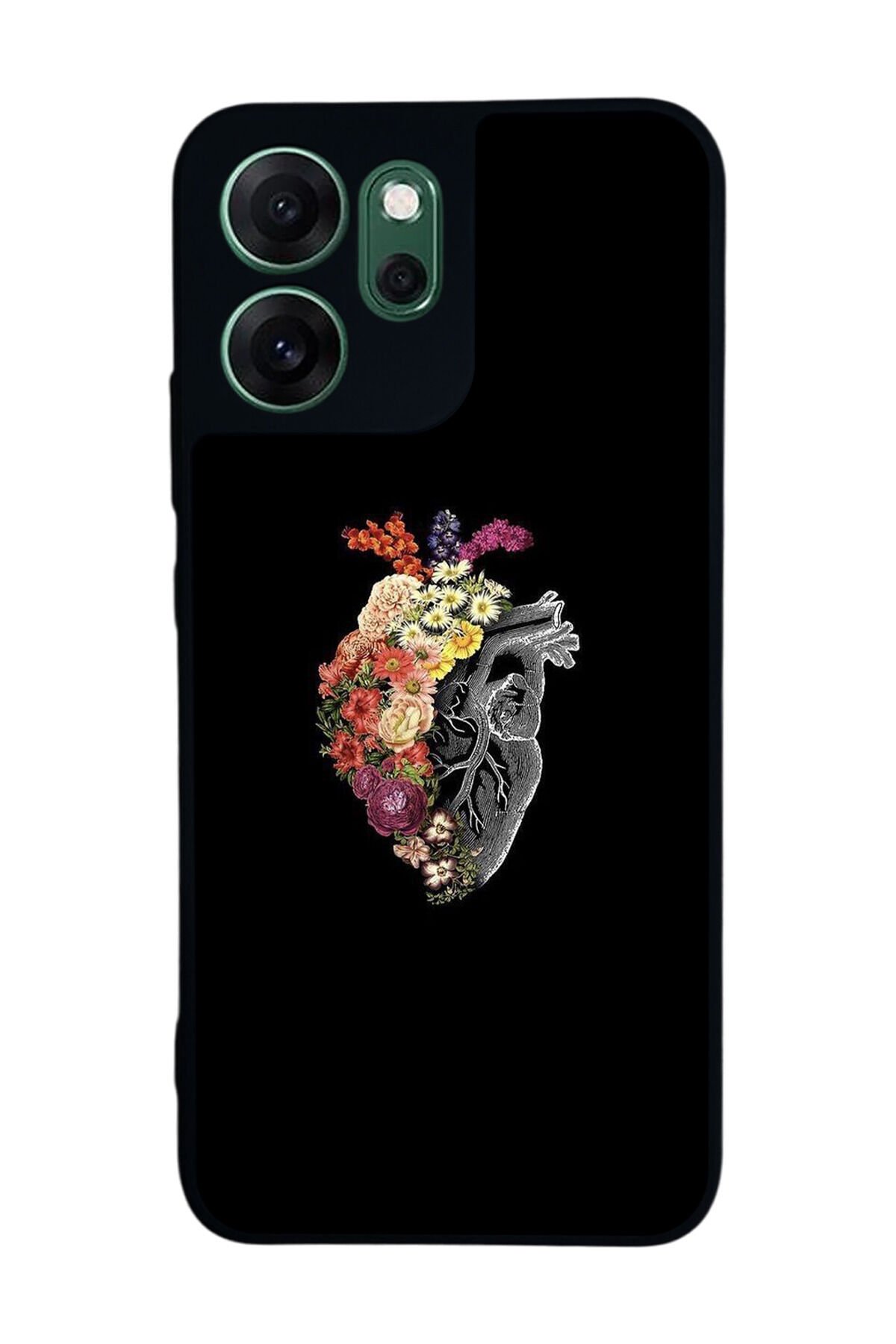 Oppo Reno 14F Uyumlu Kalp Love Tasarımlı Glossy Premium Kılıf