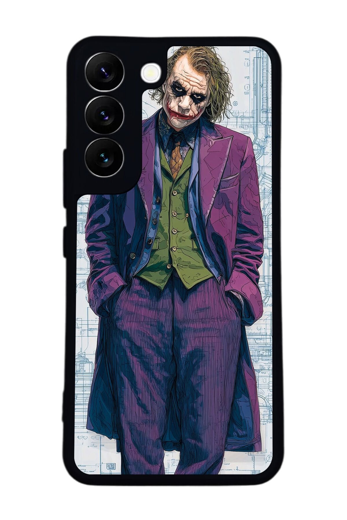 Samsung Galaxy S22 Uyumlu Joker Tasarımlı Glossy Premium Kılıf