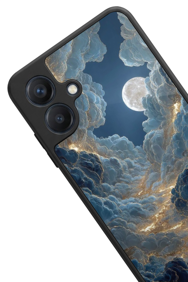 Samsung Galaxy A07 Uyumlu Ay Tasarımlı Glossy Premium Kılıf